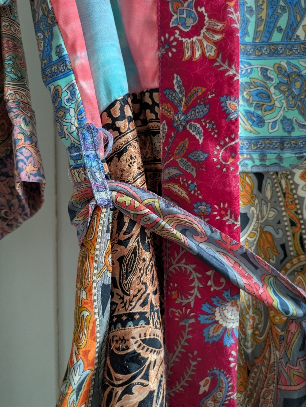 Boho Multi-Color Paisley Kimono Robe - Picture 3 of 5
